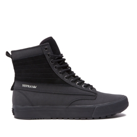 Supra Mens GRAHAM CW Black/black High Top Shoes | CA-30500